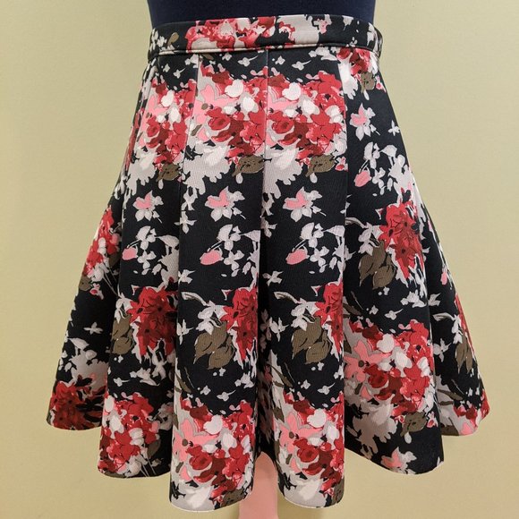 Abercrombie and Fitch Floral Skater Skirt - Picture 1 of 5